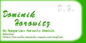 dominik horowitz business card